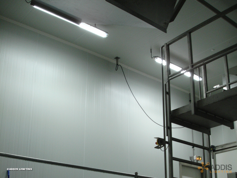 Equipement LED d’un site de stockage de denrée alimentaire, tubes OPALE