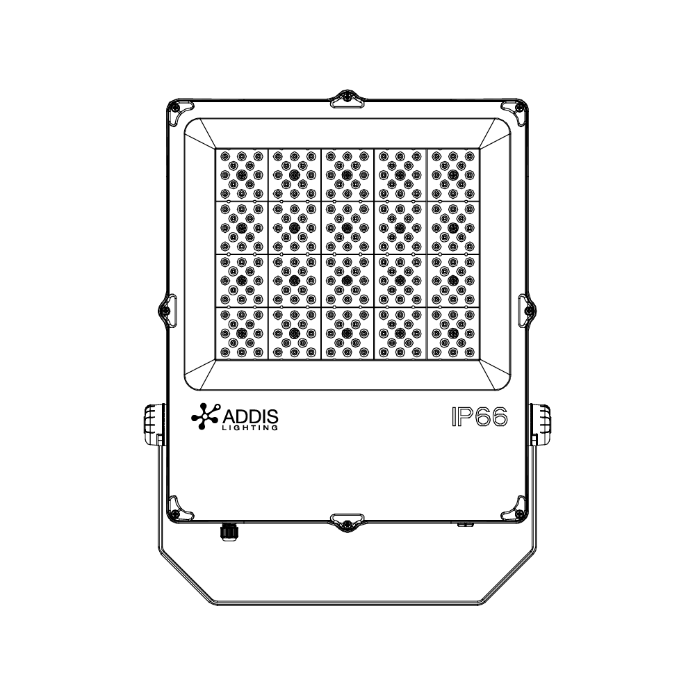 Projecteur LED extérieur ADDIS Kunzite IV 200W 150lm/W IP66 Noir